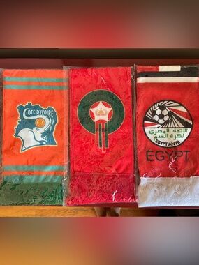 FA Soccer Scarf Trio: Egypt Morocco Cote D’Ivoire